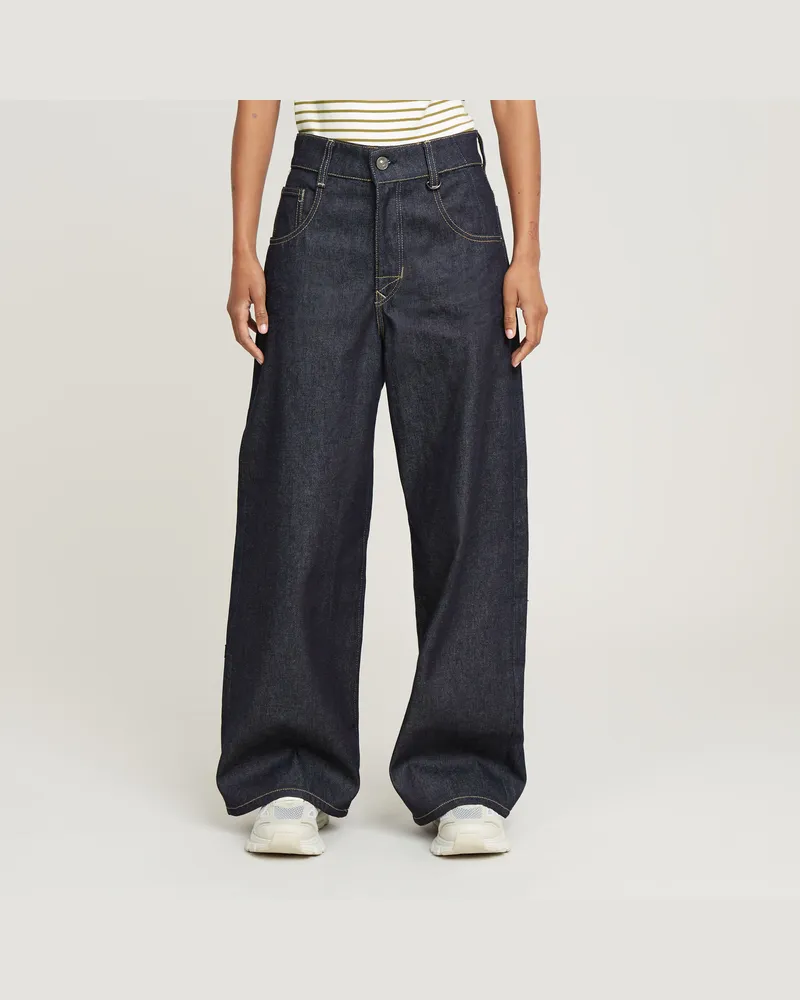 G-STAR RAW Skater Long Pocket High Loose Jeans - Dunkelblau - Damen Dunkelblau
