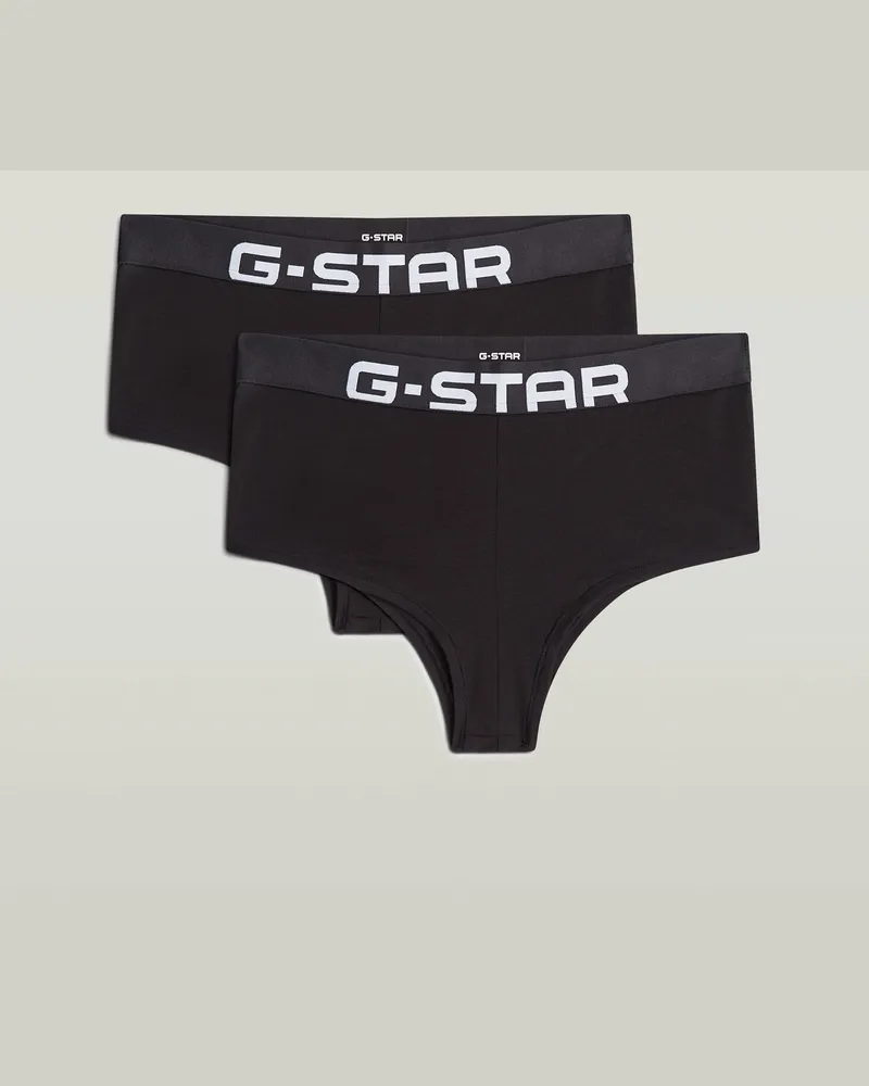 G-STAR RAW Boyfriend Shorts 2er-Pack - Schwarz - Damen Schwarz