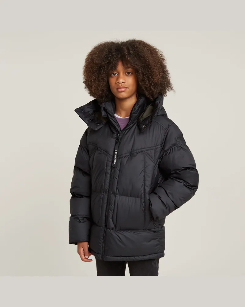G-STAR RAW Jungen Whistler Padded Hooded Jacke - Schwarz - jungen Schwarz
