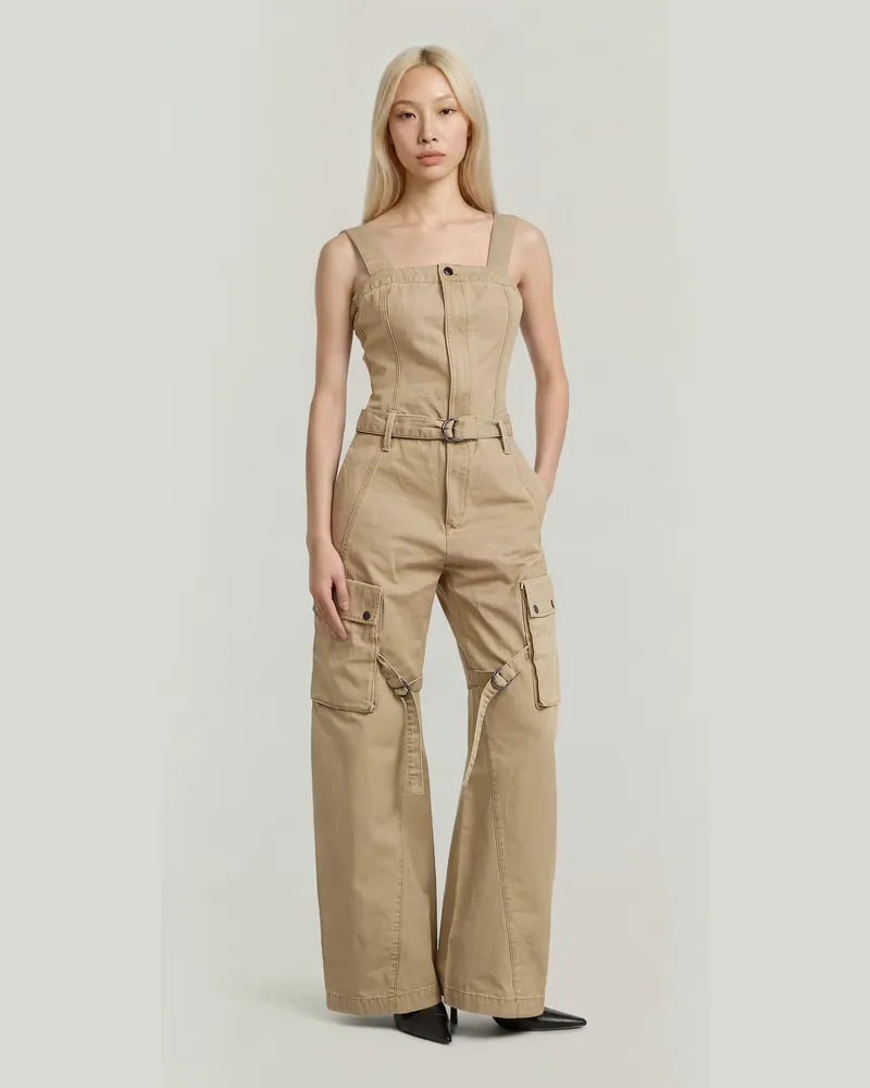 G-STAR RAW Elevated Dungaree - Beige - Damen Beige