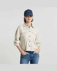 G-STAR RAW Cropped Pocket Hemd - Weiß - Damen Weiß