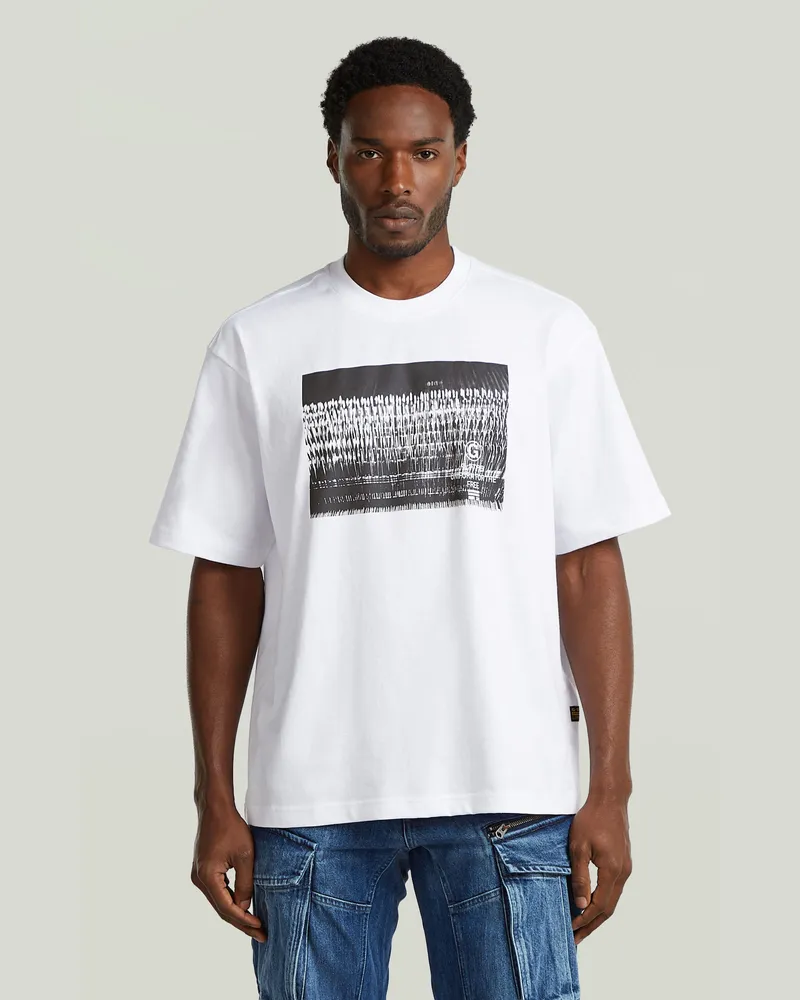 G-STAR RAW Photo Print Loose T-Shirt - Weiß - Herren Weiß