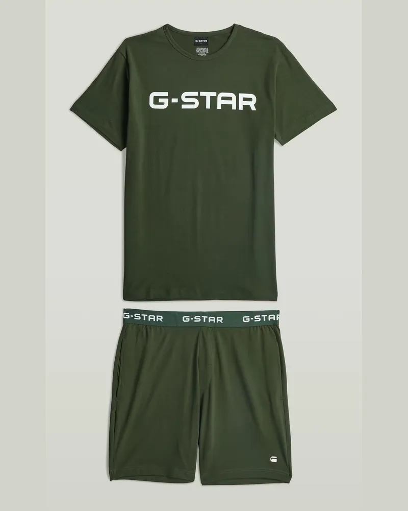 G-STAR RAW Tee & Boxer Brief Set - Grün - Herren Grün