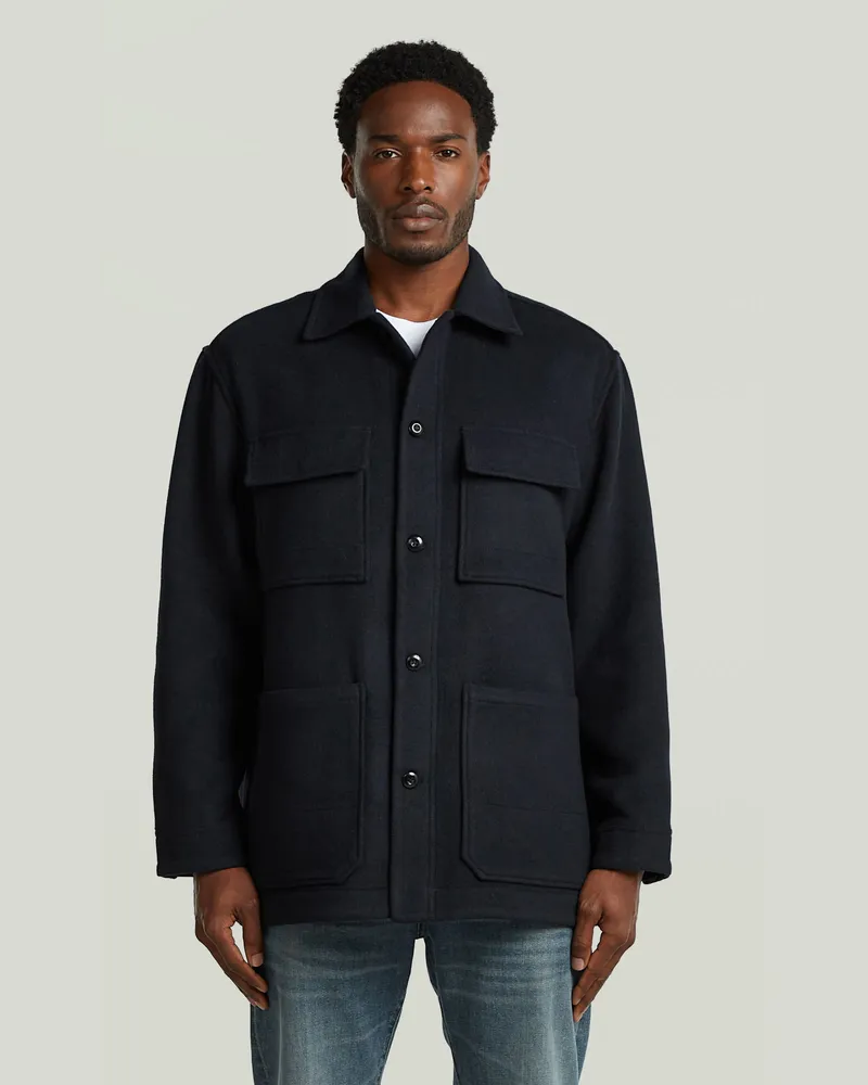 G-STAR RAW Wool Chore Jacke - Dunkelblau - Herren Dunkelblau