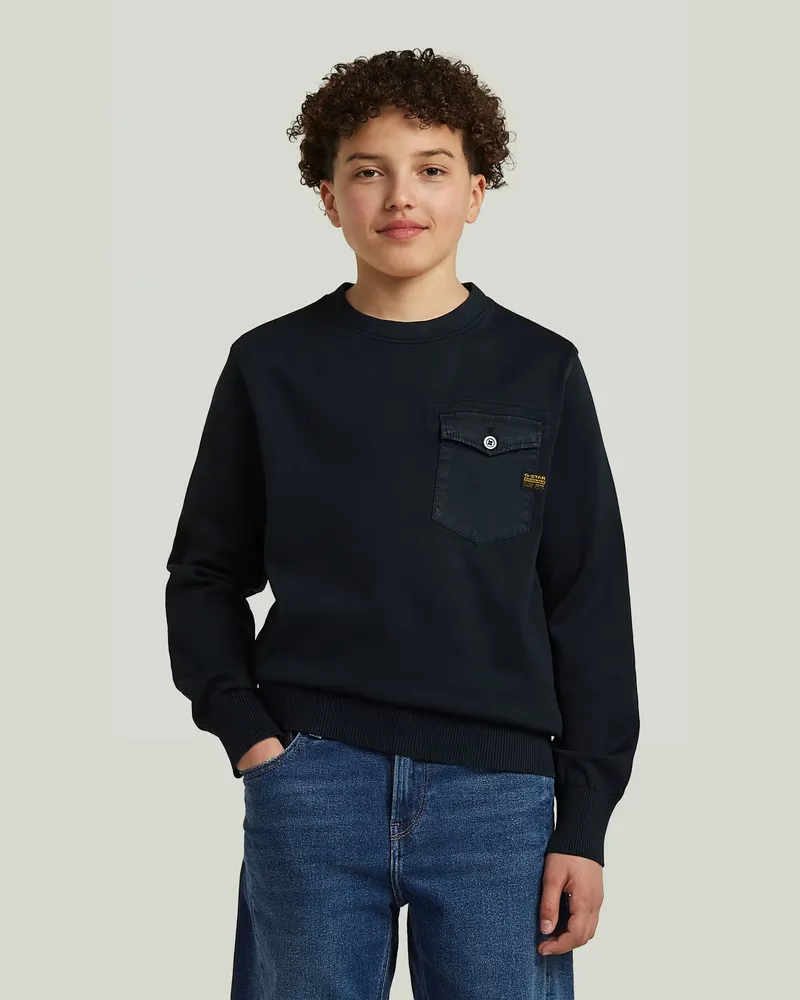 G-STAR RAW Boys Army Knit Sweatshirt - Dunkelblau - jungen Dunkelblau