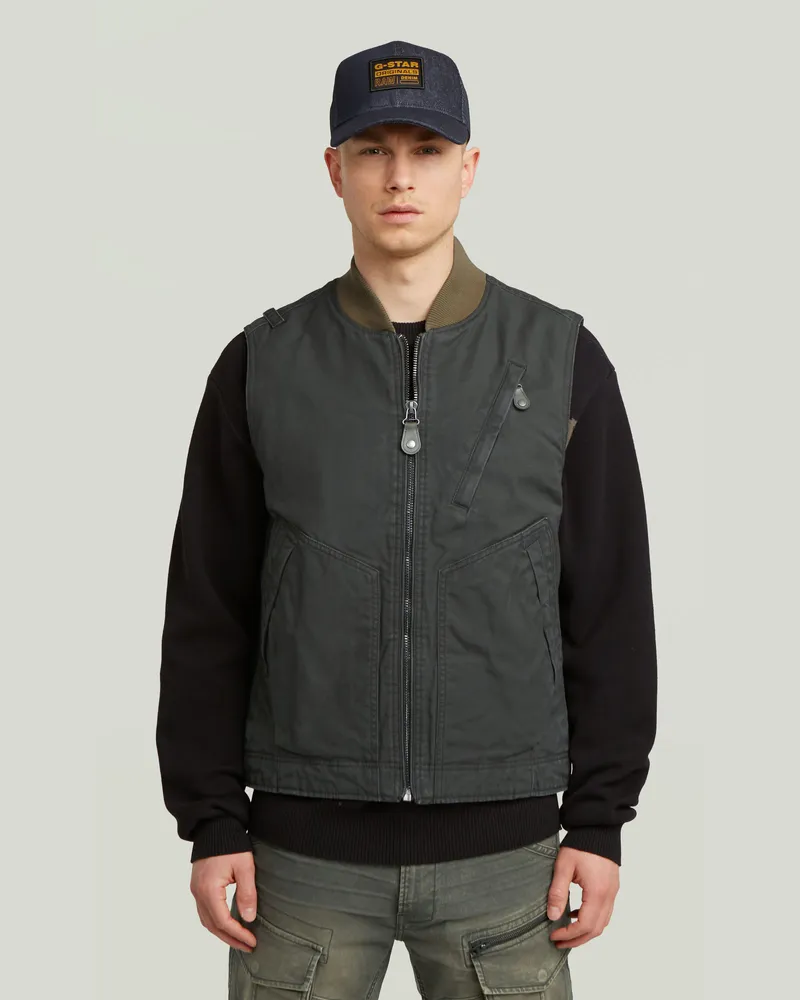 G-STAR RAW Duty Canvas Weste - Grau - Herren Grau