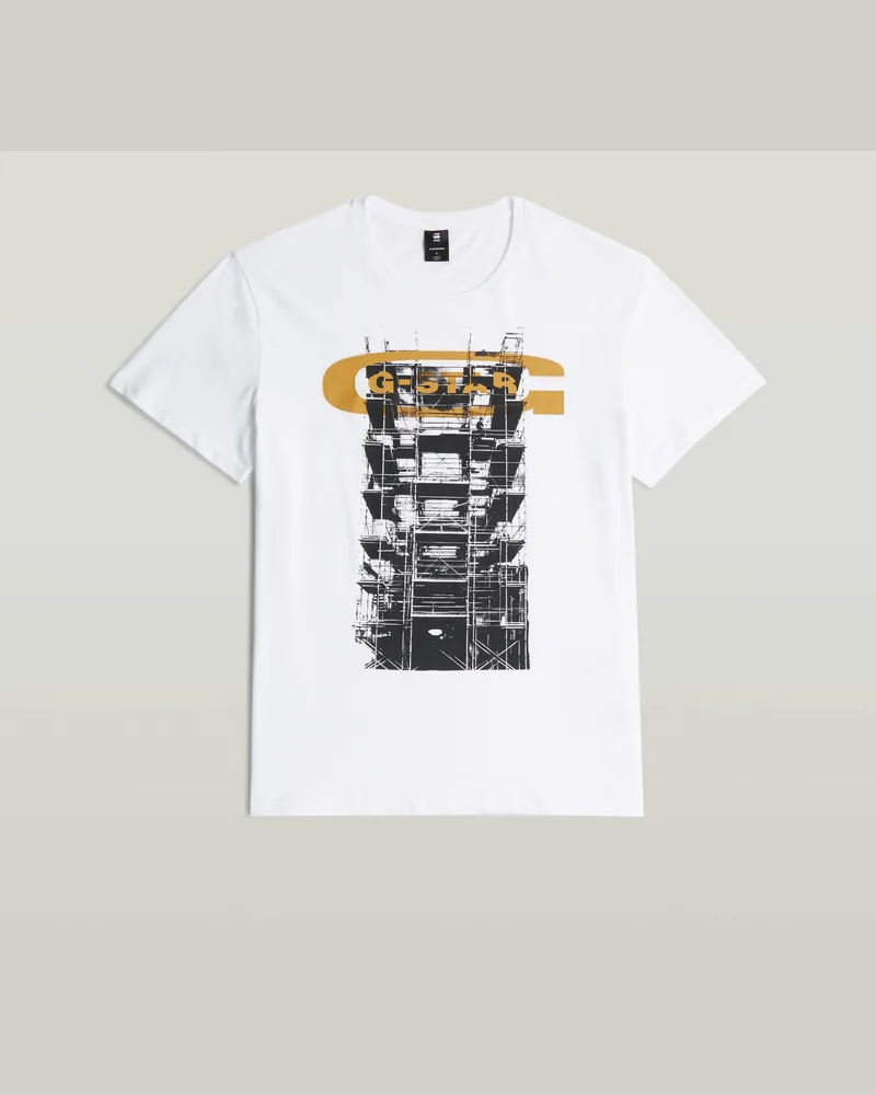 G-STAR RAW Building Graphic T-Shirt - Weiß - Herren Weiß