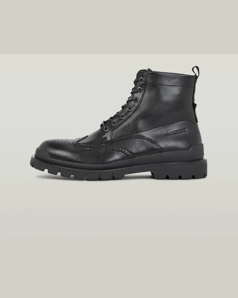G-STAR RAW Blake High Brogue Stiefel - Schwarz - Herren Schwarz