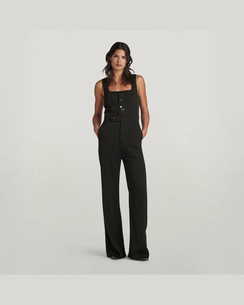 G-STAR RAW High Waist Jumpsuit - Schwarz - Damen Schwarz