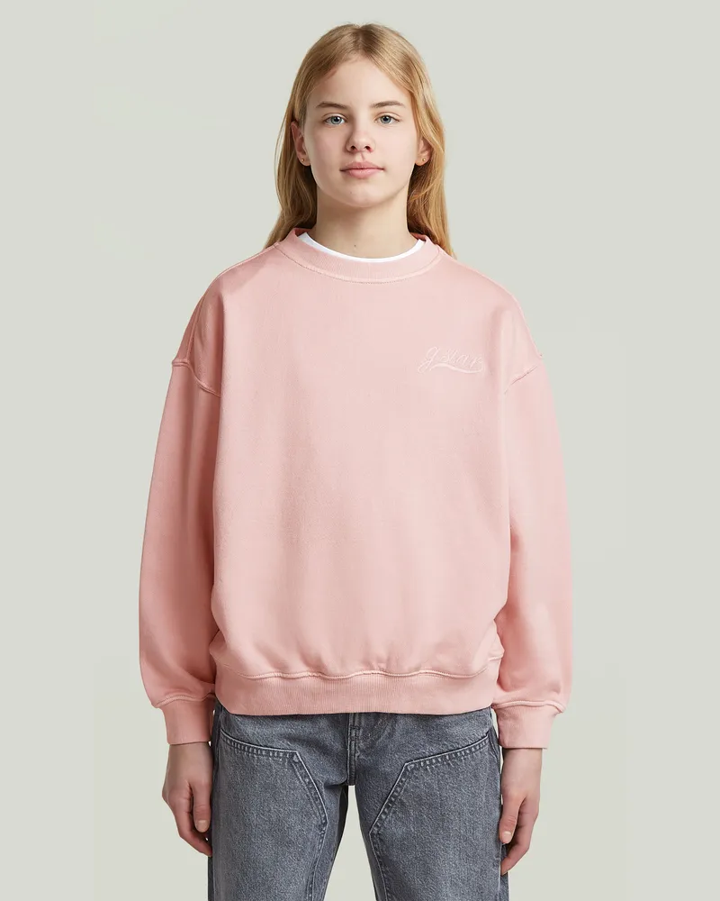 G-STAR RAW Girls Oversized Crew Sweatshirt - Pink - mädchen Pink