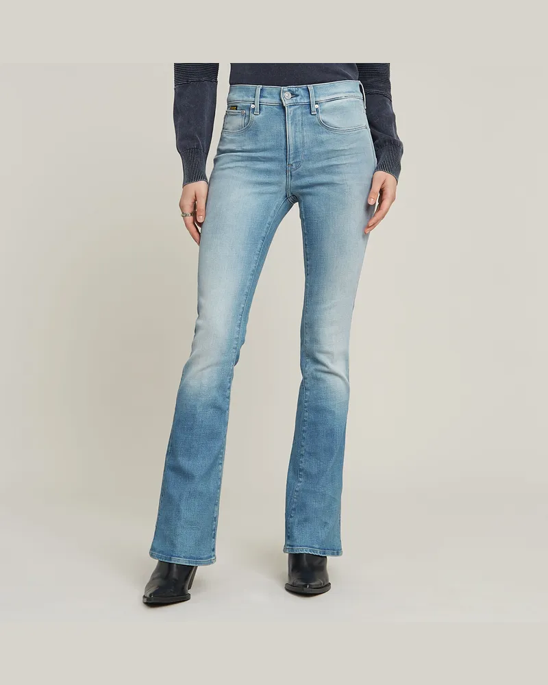 G-STAR RAW 3301 Flare Jeans - Hellblau - Damen Hellblau