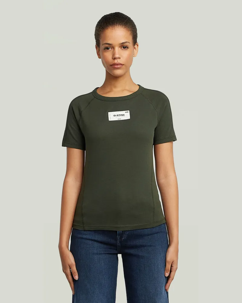 G-STAR RAW Embro Patch Slim T-Shirt - Grau - Damen Grau