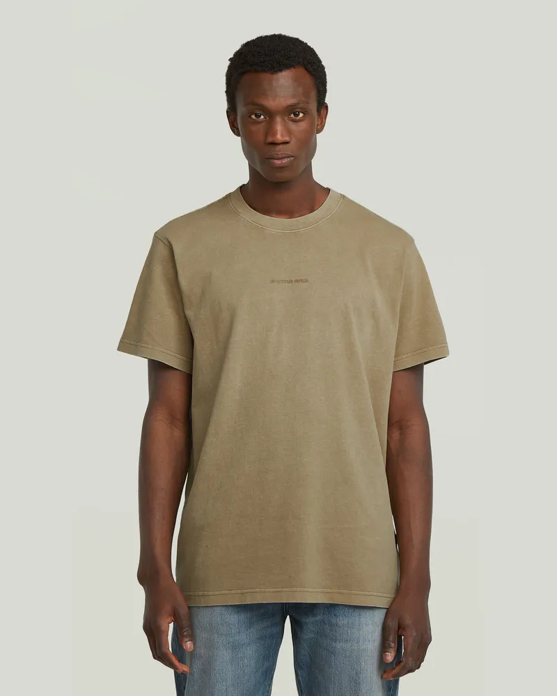 G-STAR RAW Overdyed Center Chest Loose T-Shirt - Beige - Herren Beige