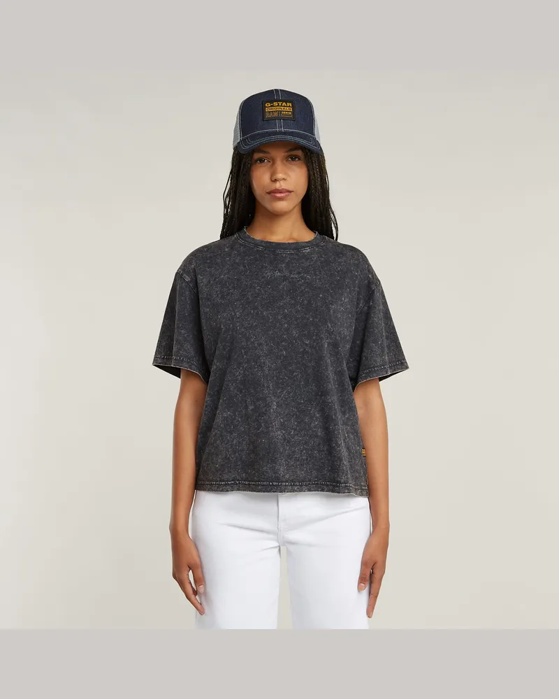 G-STAR RAW Washed G-Script T-Shirt - Grau - Damen Grau
