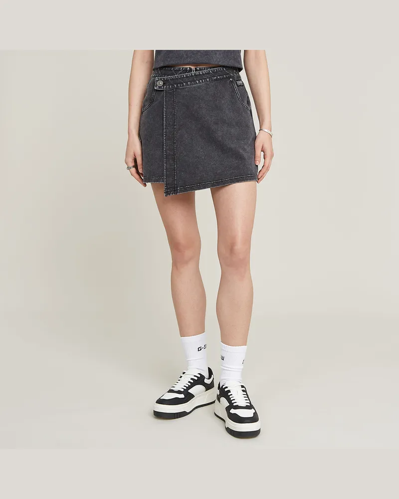 G-STAR RAW Overdyed Sweat Skort - Schwarz - Damen Schwarz