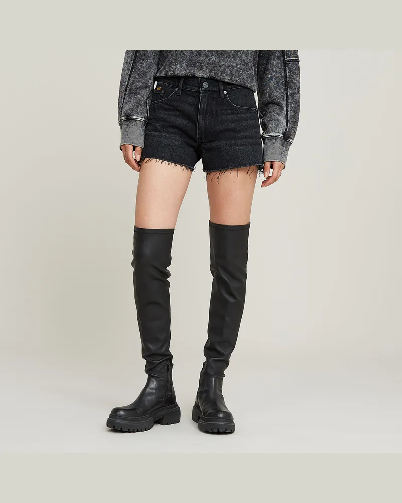 G-STAR RAW True Denim Shorts Raw Edge - Grau - Damen Grau