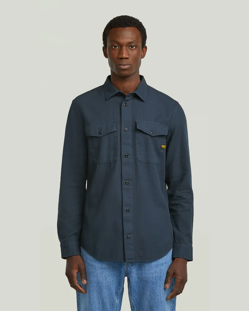 G-STAR RAW Marine Slim Hemd - Dunkelblau - Herren Dunkelblau