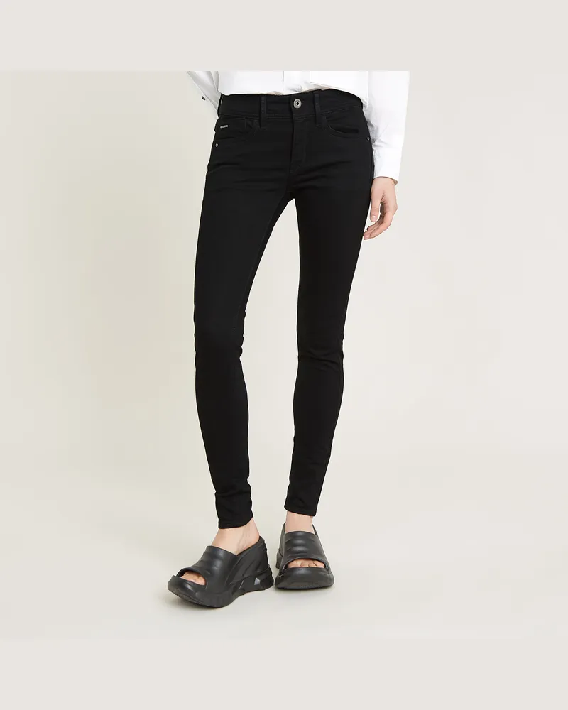 G-STAR RAW Lynn Mid Skinny Jeans - Schwarz - Damen Schwarz