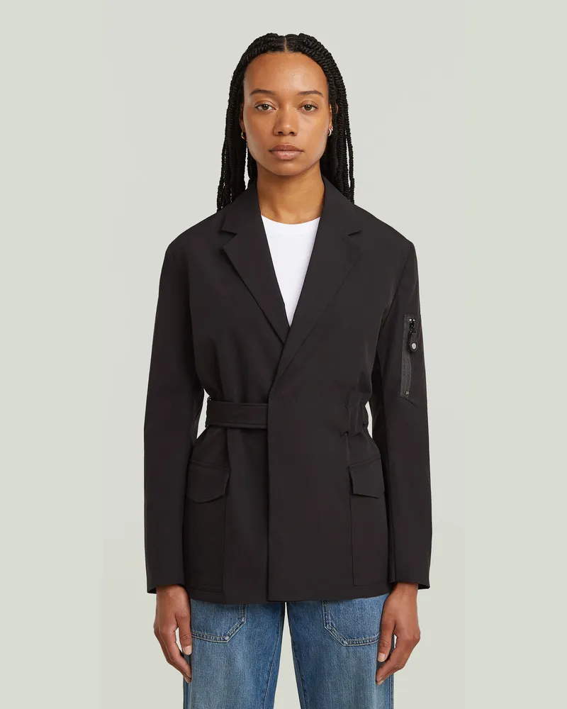 G-STAR RAW Belted Blazer - Schwarz - Damen Schwarz