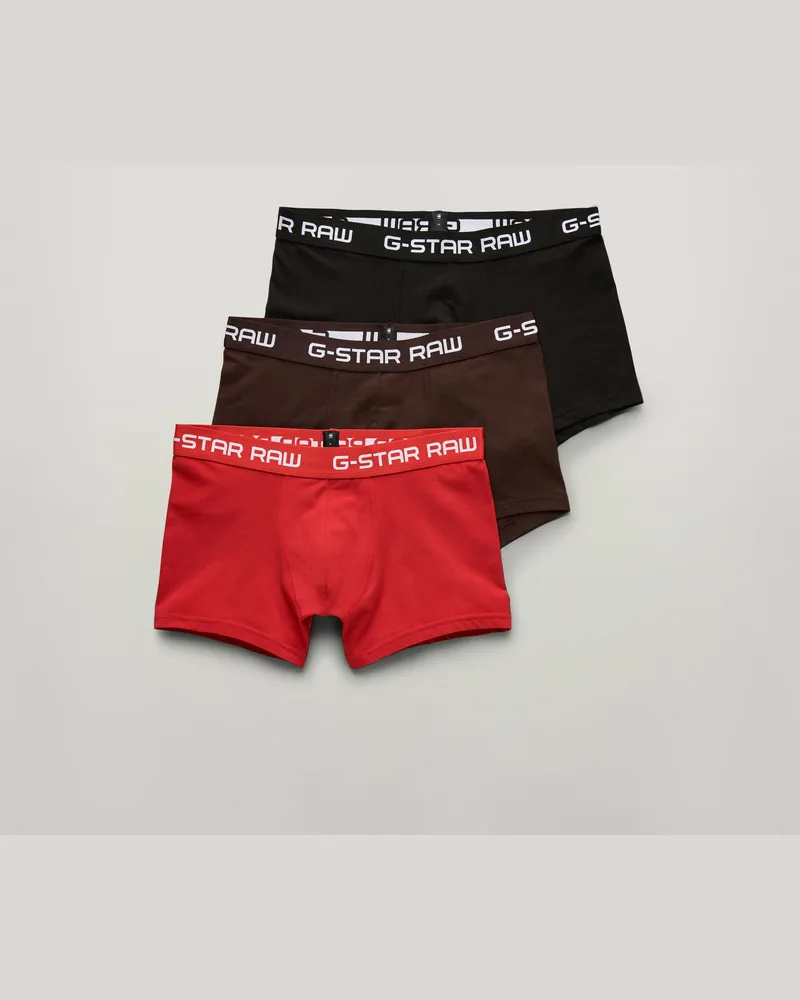 G-STAR RAW Classic Boxershorts Color 3 Pack - Rot - Herren Rot