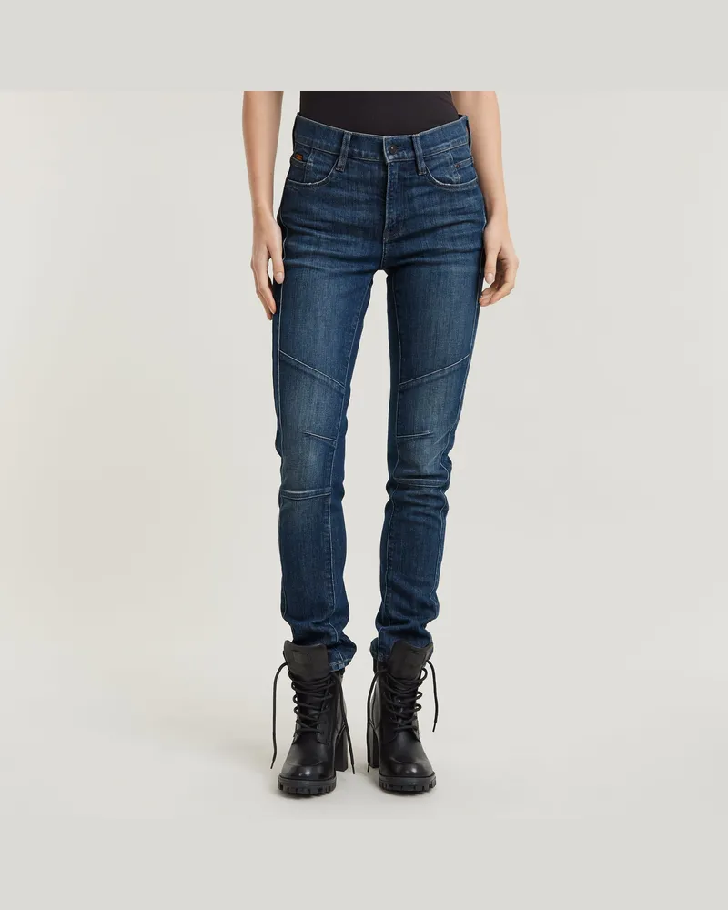 G-STAR RAW Ace 2.0 Biker Slim Straight Jeans - Dunkelblau - Damen Dunkelblau