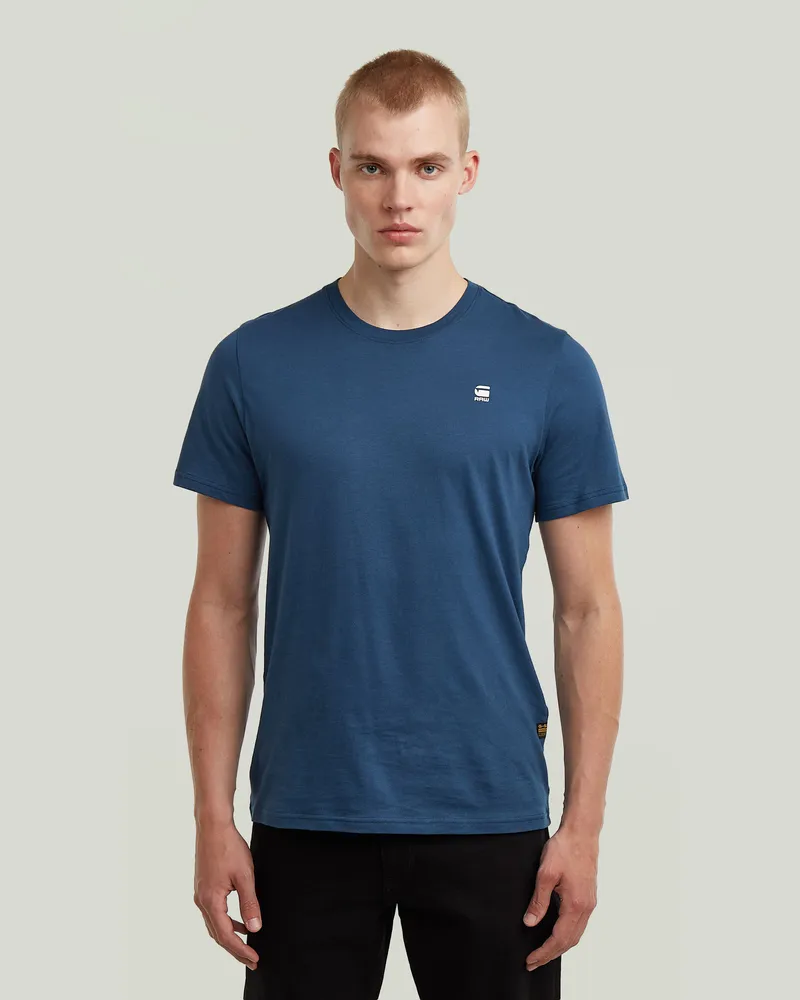 G-STAR RAW Graw Slim T-Shirt - Mittelblau - Herren Mittelblau