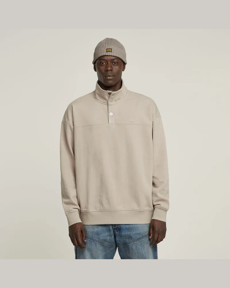 G-STAR RAW Snap Button Loose Sweater - Beige - Herren Beige
