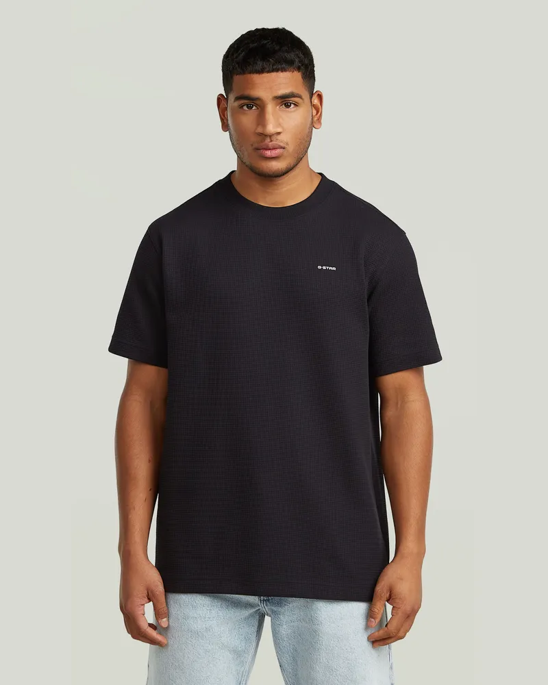 G-STAR RAW True Regular Structured T-Shirt - Schwarz - Herren Schwarz