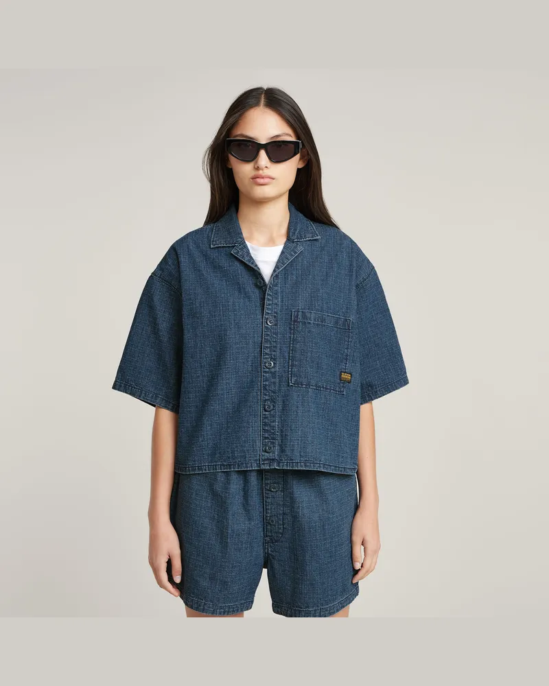 G-STAR RAW PJ Hemd - Mittelblau - Damen Mittelblau