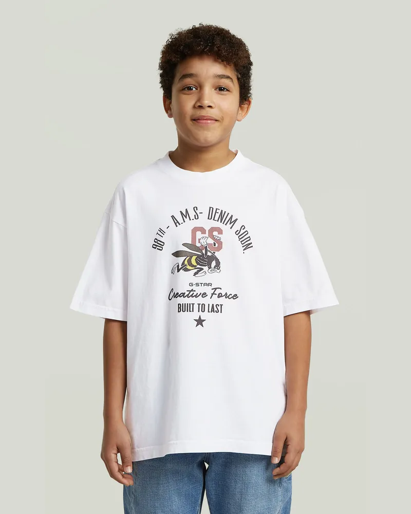 G-STAR RAW Boys Oversized T-Shirt - Weiß - jungen Weiß