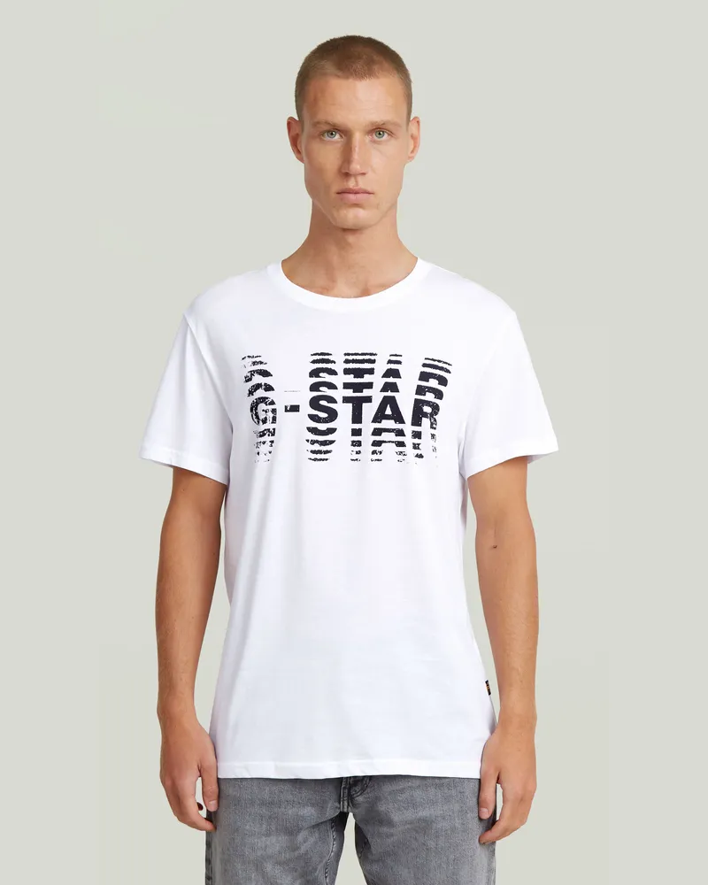 G-STAR RAW Shattered Graphic T-Shirt - Weiß - Herren Weiß