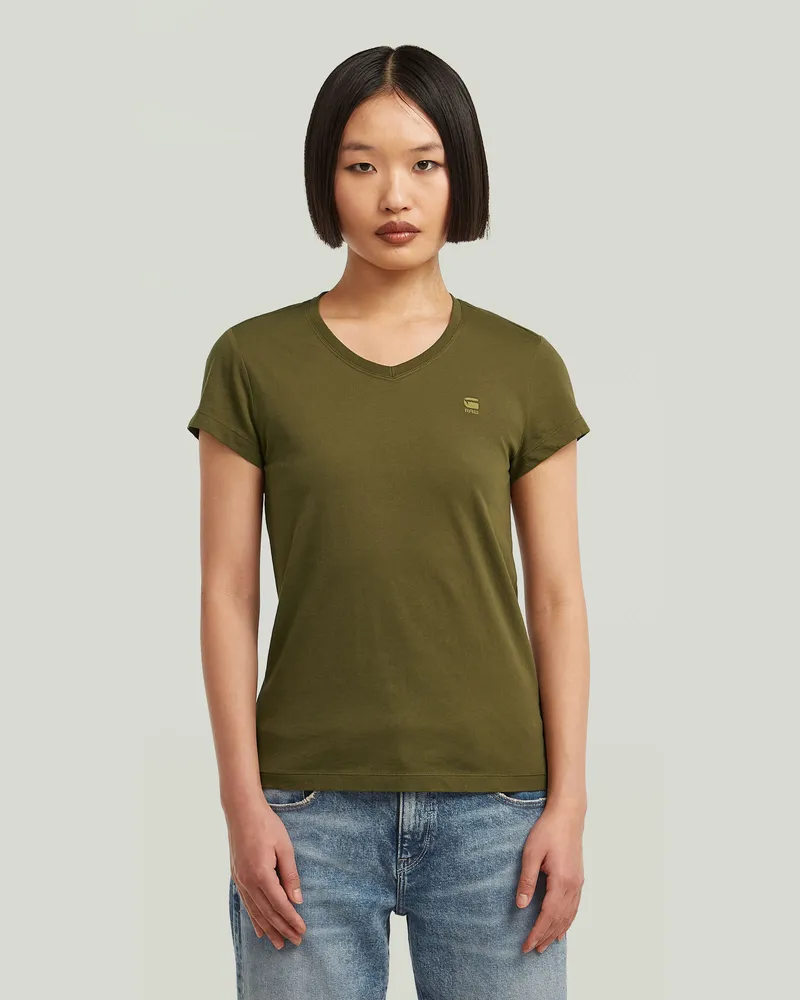 G-STAR RAW Eyben Slim V T-Shirt 2.0 - Grün - Damen Grün