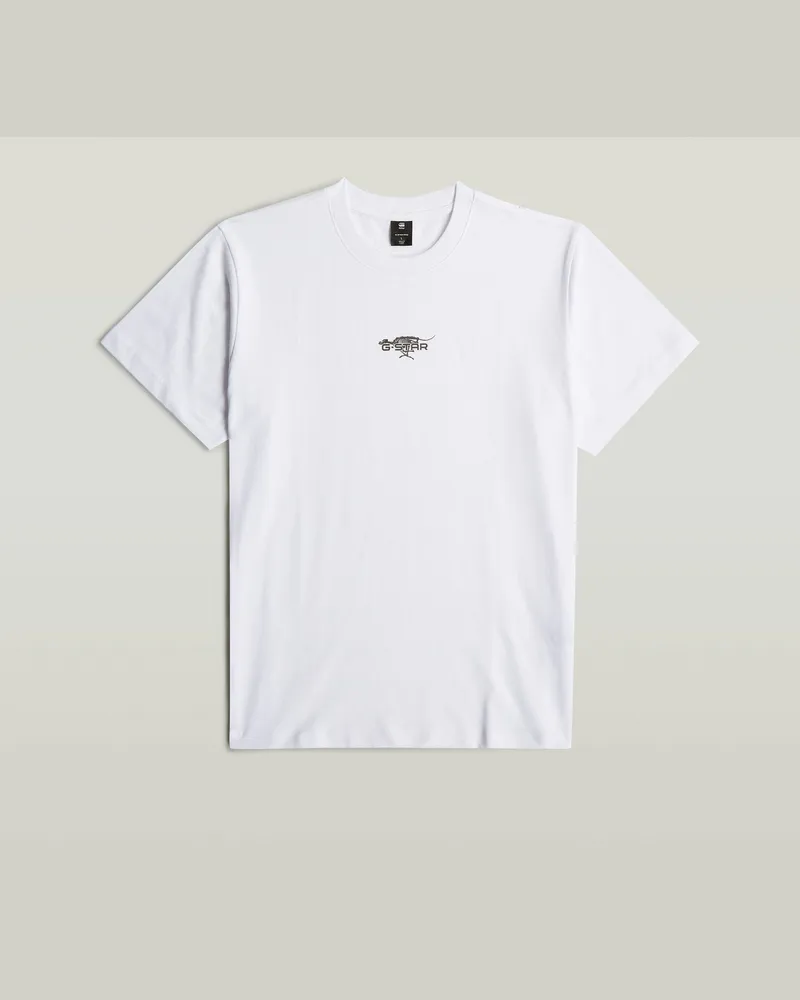 G-STAR RAW Running Dog Logo Loose T-Shirt - Weiß - Herren Weiß