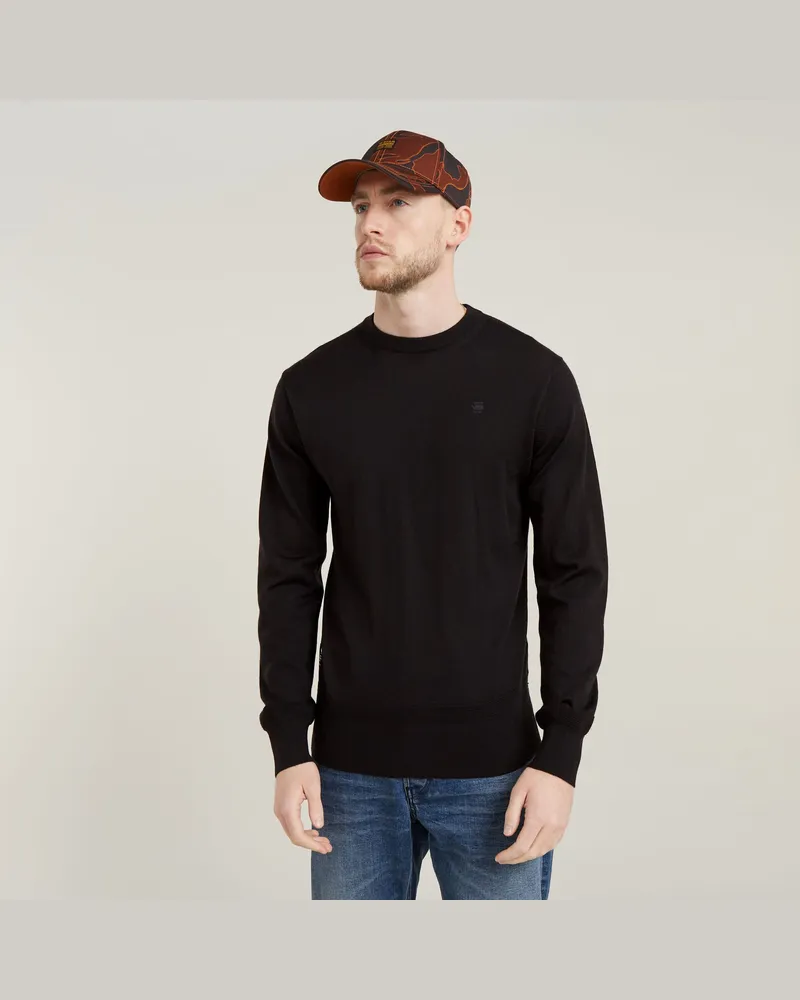 G-STAR RAW Premium Core Knitted Pullover - Schwarz - Herren Schwarz