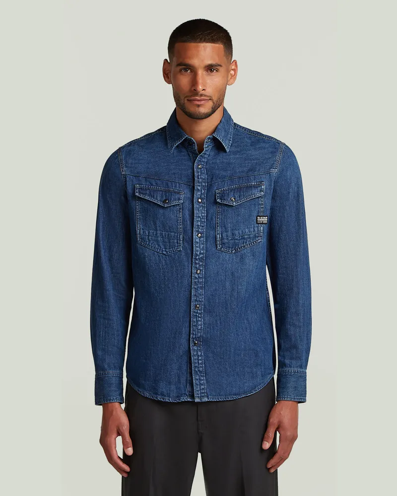 G-STAR RAW Dakota Slim Hemd - Dunkelblau - Herren Dunkelblau