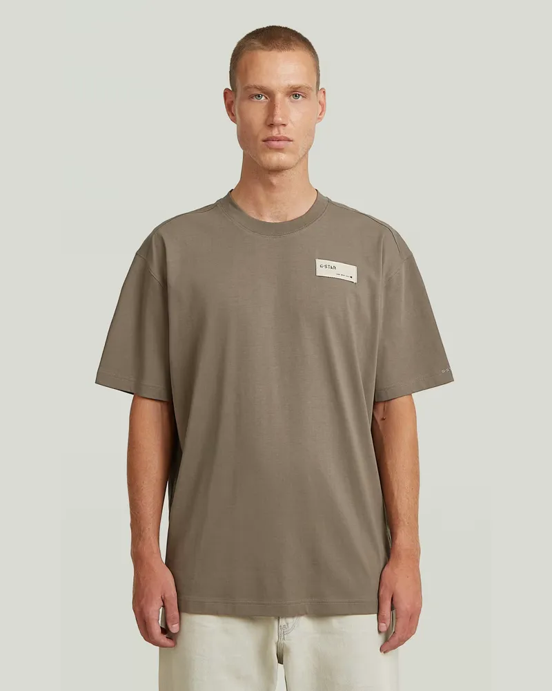 G-STAR RAW HB Badge Relaxed T-Shirt - Braun - Herren Braun