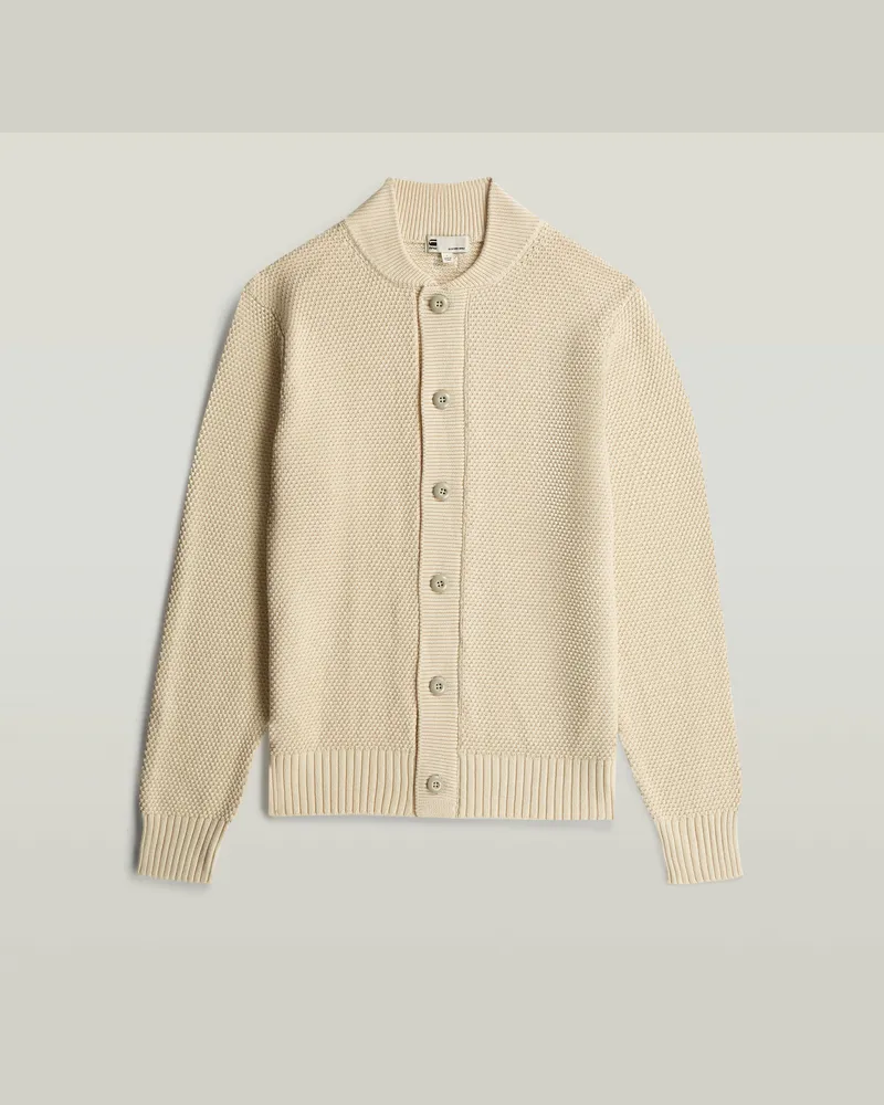 G-STAR RAW Honey Comb Structure Cardigan Knit - Weiß - Herren Weiß