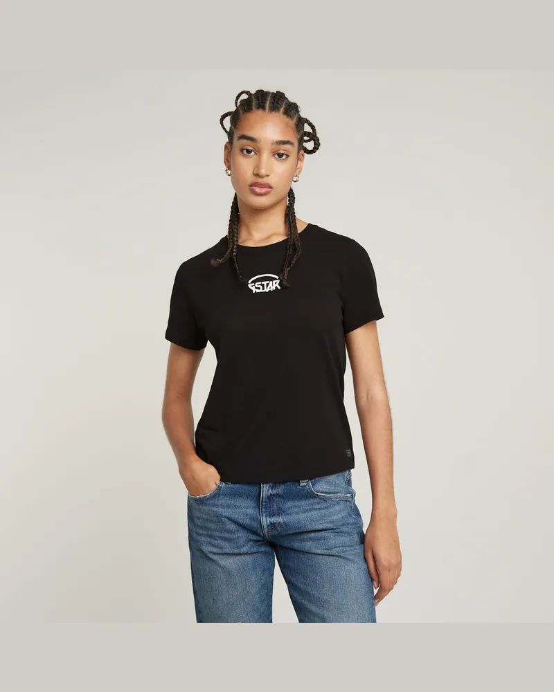 G-STAR RAW Small Center Logo Top - Schwarz - Damen Schwarz