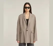 Boyfriend Blazer - Beige - Damen