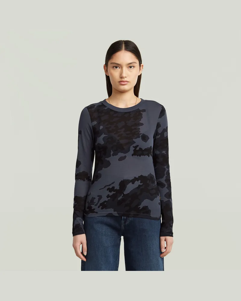 G-STAR RAW Allover Print Slim T-Shirt - Mehrfarbig - Damen Mehrfarbig