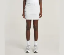 Minirock Button Through - Weiß - Damen