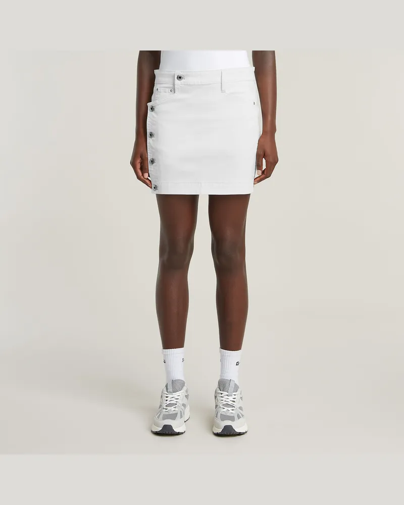 G-STAR RAW Minirock Button Through - Weiß - Damen Weiß
