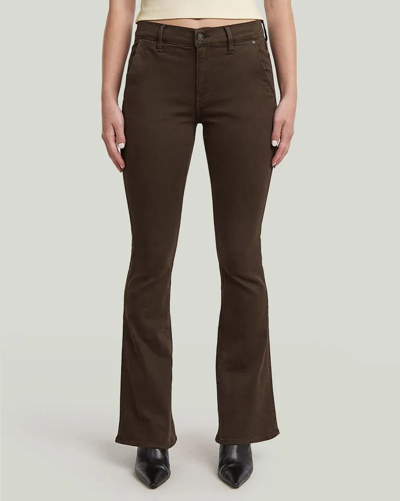 G-STAR RAW 3301 Flare Chino - Braun - Damen Braun