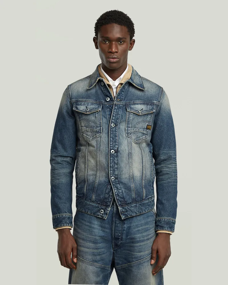G-STAR RAW Essential Arc 3D Unisex Jacke - Mittelblau - Herren Mittelblau
