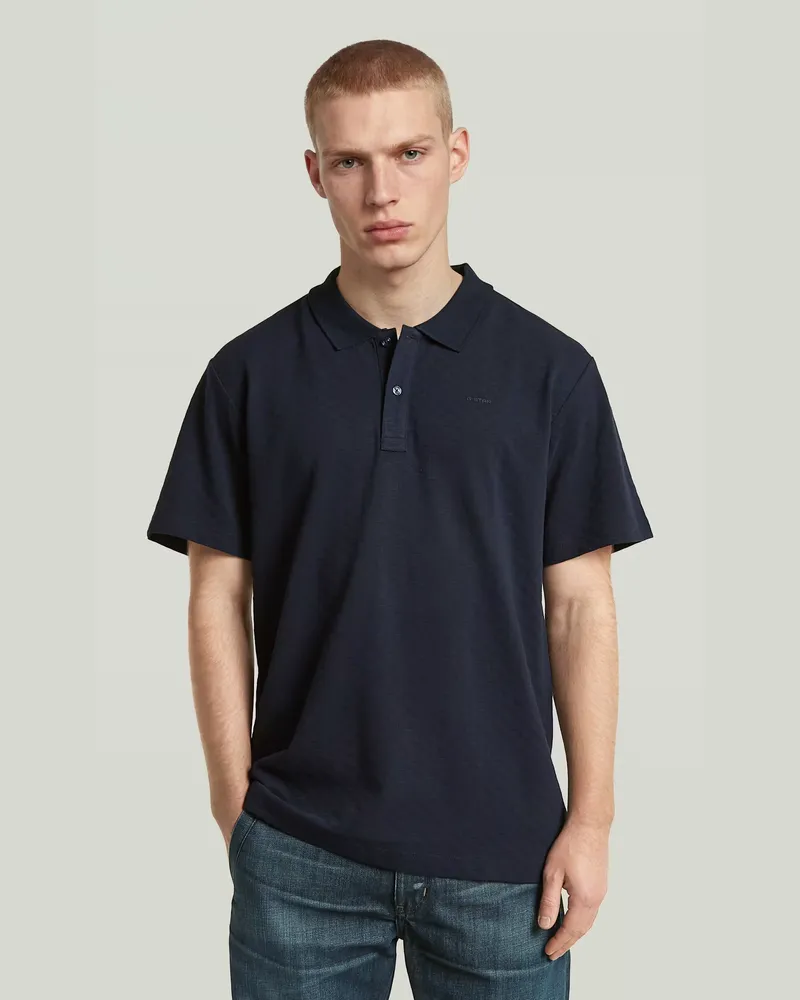 G-STAR RAW Core Regular Jacquard Poloshirt - Dunkelblau - Herren Dunkelblau