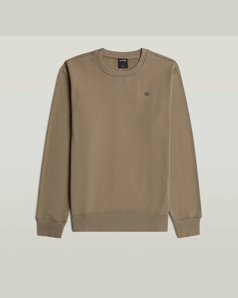 G-STAR RAW Logo Sweatshirt - Braun - Herren Braun