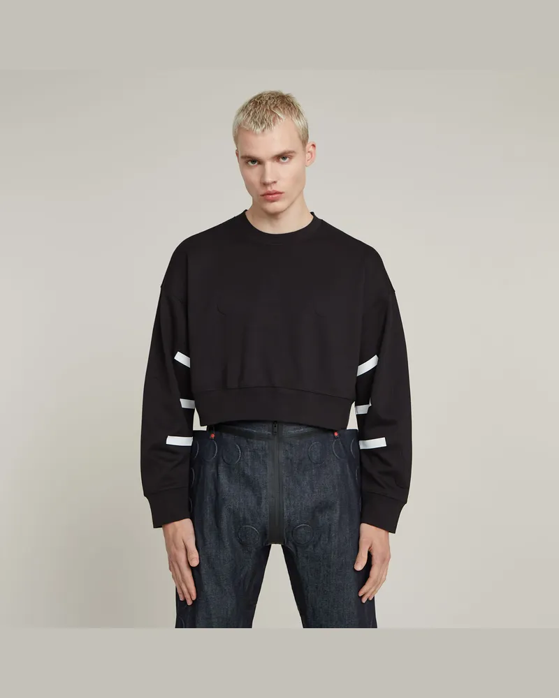 G-STAR RAW WVB Unisex Cropped Sweatshirt - Schwarz - Herren Schwarz