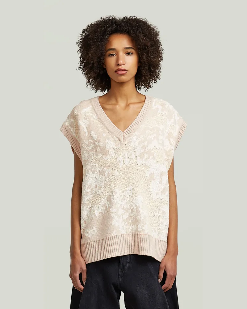 G-STAR RAW Jacquard-Strickweste - Mehrfarbig - Damen Mehrfarbig