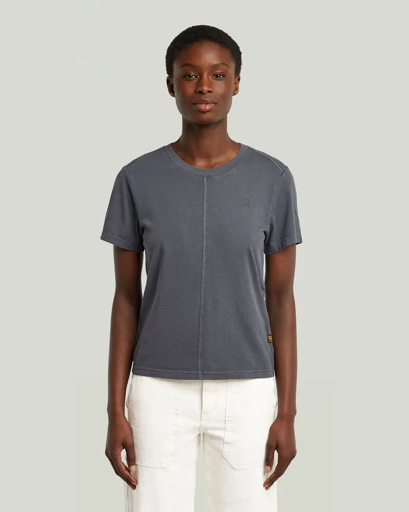 G-STAR RAW Overdyed Front Seam T-Shirt - Dunkelblau - Damen Dunkelblau