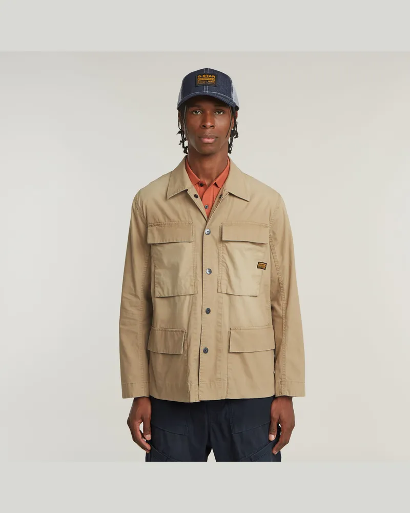G-STAR RAW 4-Taschen-Overshirt - Beige - Herren Beige